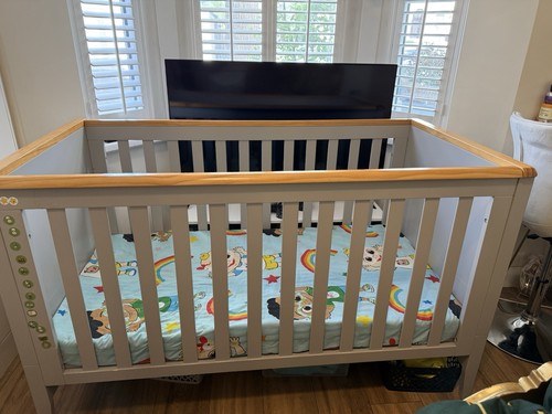 Baby wooden gray bed - baby, with