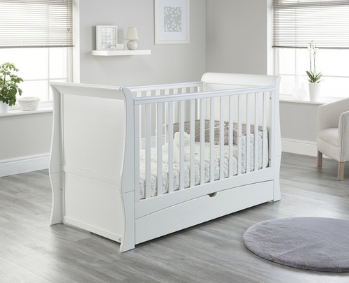 Sleigh baby wooden cot bed - wooden,