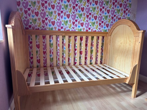 Preloved cot bed with - , mattress
