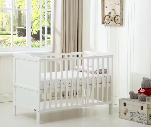 Mcc wooden baby cot - wooden,
