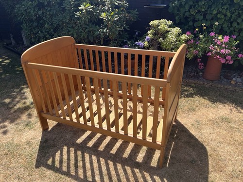 Solid oak cotbed - cotbed, wooden