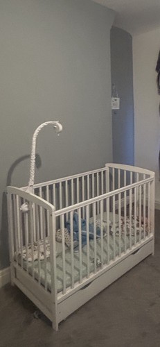 Baby toddler cot bed with - /,
