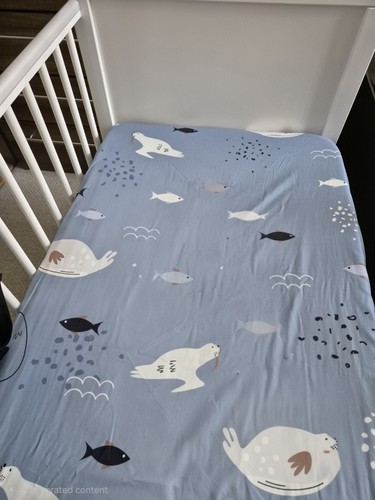 White baby cot - baby, bed