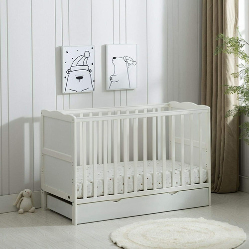 White wooden orlando baby - orlando, cot