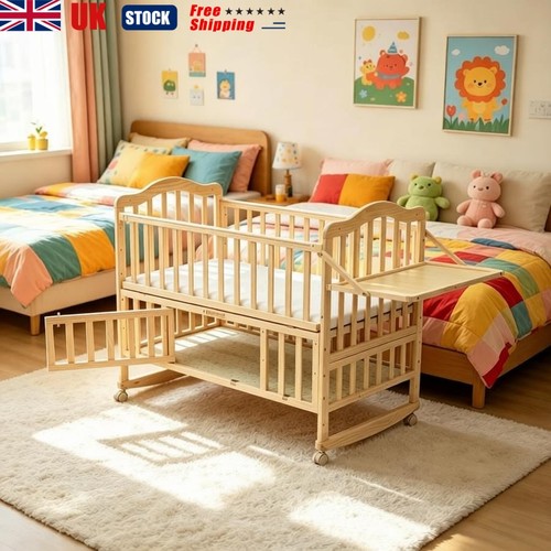 Wooden baby cot bed - wooden,
