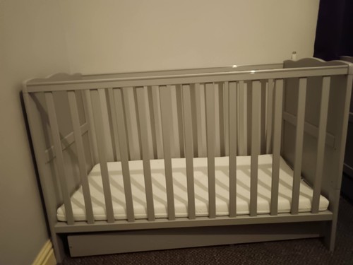 Wooden baby cot bed drawer - cot, &